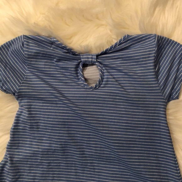 Blue dress with white stripes - Picture 2 of 3